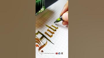 Gothic Calligraphy Tutorial || Autumn #Shorts  #gothic
