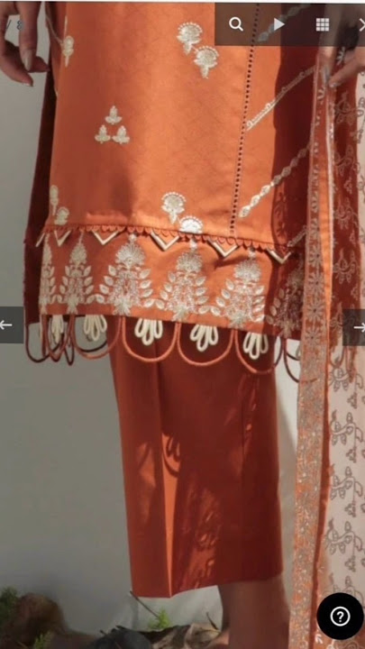 New casual and trendy Daman design|stylish lawn dress Daman design #RKcollections #trendingshorts