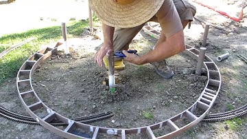 O Scale Trains by Ron - Outdoor Layout - E4 - Loop 1 construction, and track electrical system