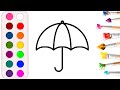 drawing an umbrella for children / bolalar uchun soyabon chizish