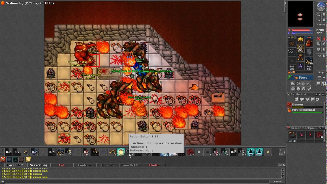 [TIBIA] RP 320 solo Demon Helmet Quest - YouTube