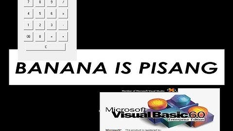 Cara Membuat Kalkulator Sederhana Menggunakan Ms. Visual Basic 6.0
