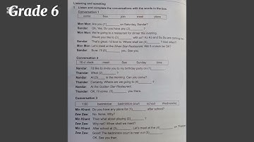 Grade 6 Unit 5 Lesson 1 Exercise 1 Listening and Speaking