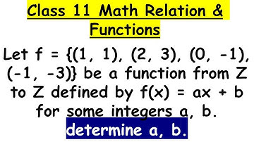 Relations and Functions Class 11 Chapter 2 NCERT/Linear Function f(x) = ax + b, determine a and b