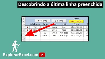 Descubra a última linha preenchida ou a primeira linha vazia com Excel VBA.