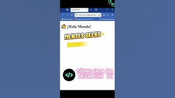 👋 ¡Hola Mundo! | HTML - Web development #html #cursohtml5 #htmldesdecero #informática #frontend