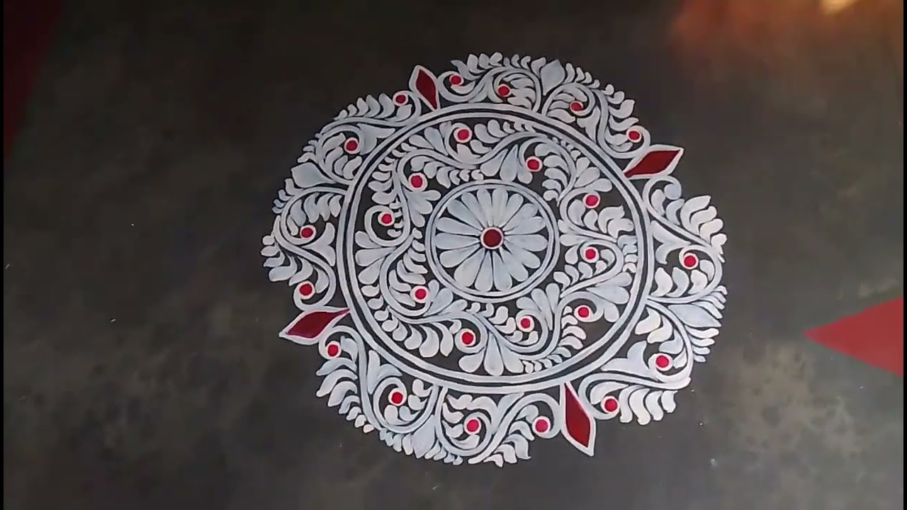 সরস্বতী পূজার স্পেশালআলপনা ডিজাইন//Saraswati Puja Special Alpona Design 🎨🖌️