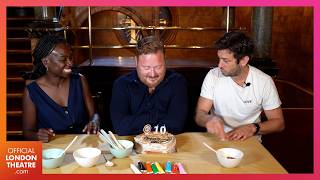 Harry, Ron and Hermione answer trivia and decorate a Harry Potter And The Cursed Child cake 