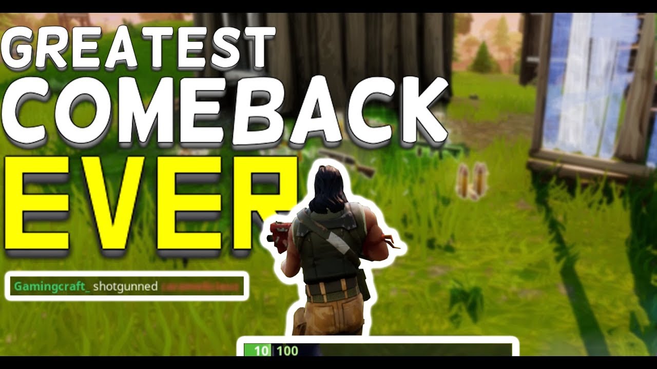 Insane Comeback - Fortnite Battle Royale (Not Clickbait)(Shotgun Kill)