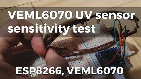 VEML6070 UV sensor sensitivity test (Wemos D1 mini Pro, ESP8266, Arduino IDE)