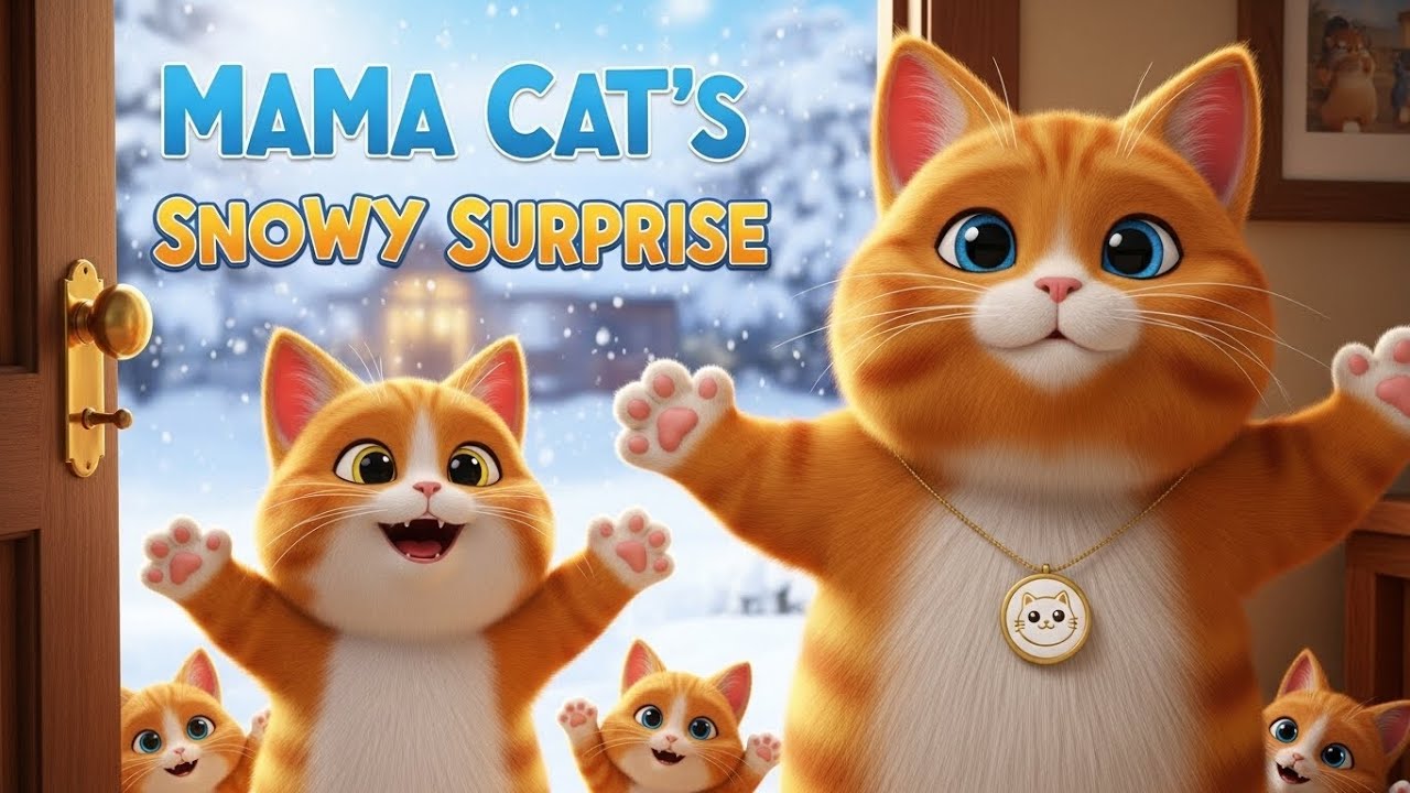 Снежный сюрприз от мамы-кошки – милая зимняя песенка для детей | Игры на снегу: веселье и обучение