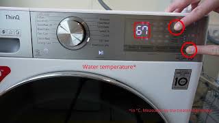 [LG Washing Machine] How to show water temperature, spin speed and water level