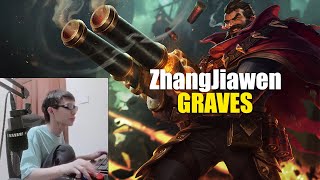 RANK 1 GRAVES - ZhangJiawen Graves vs Hwei MASTER - ZhangJiawen Rank 1 Graves Guide