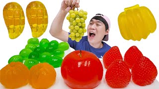 Mukbang 과일젤리 탕후루먹방 Fruit Jelly Mukbang Collection 딸기 뽀로로빵 아이스크림 수박캔디 Rainbow Jelly