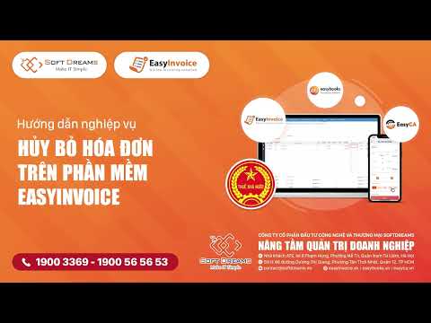 HƯỚNG DẪN HỦY BỎ HÓA ĐƠN ĐIỆN TỬ TRÊN PHẦN MỀM EASYINVOICE