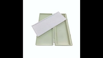 PLAZA PLASTIC SLIDE STORAGE BOXES 50 CAPACITY WITH HINGE #microscopeslides #microscope