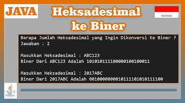 Program Java Konversi Heksadesimal ke Biner