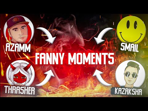 THRASHER, AZAMM, SMAIL AND KAZAKSHA FUNNY MOMENTS | FREE FIRE