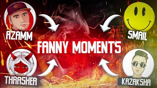 THRASHER, AZAMM, SMAIL AND KAZAKSHA FUNNY MOMENTS | FREE FIRE