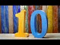 🎨 Colorful Countdown: From 10 to 0 with Wooden Numbers! 🔢
