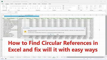 How to Find Circular References in Excel and Fix