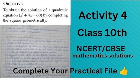 Maths Lab Activity 4 Class 10// Maths Practical// Class 10 Maths Activity Solution// CBSE board