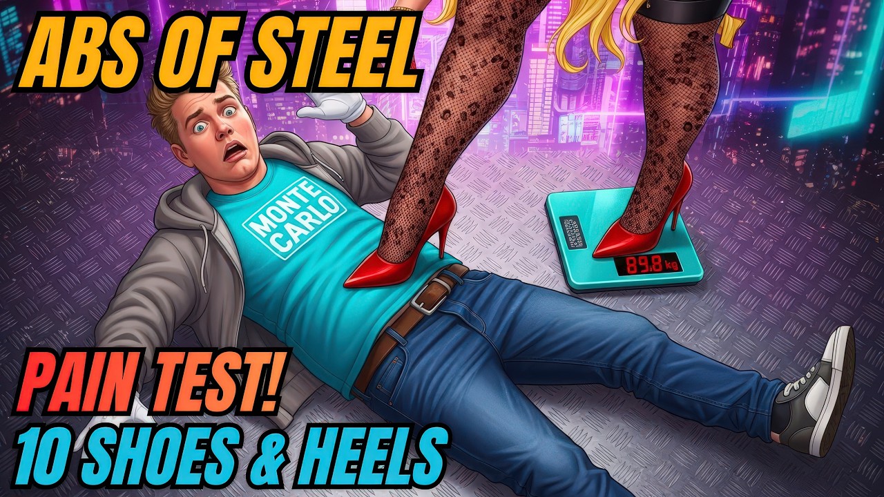 Стальной пресс: 10 пар туфель на высоком каблуке против моего пресса – Абсолютный силовой челленд...