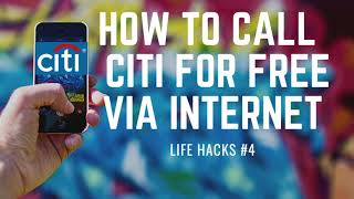 How to contact or call CITIBANK PH for free using the internet