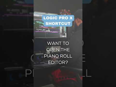 The easiest way to open piano roll editor in Logic Pro X