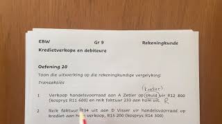 Graad 9 Kredietverkope