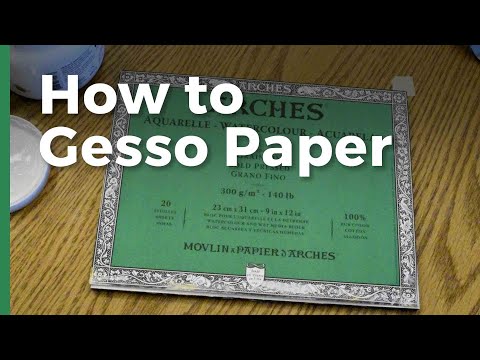 Video: Hoe breng je gesso aan op papier?