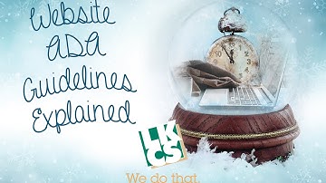 Website ADA Accessibility Guidelines Explained