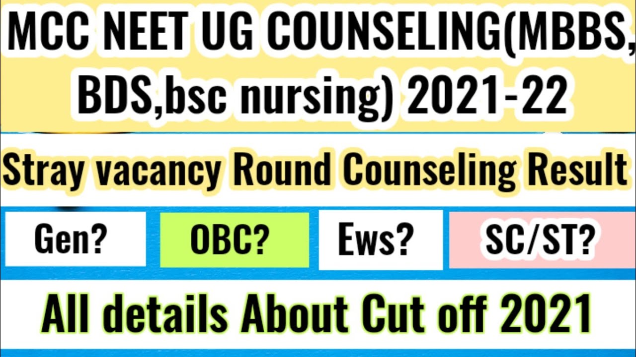 MCC  STRAY VACANCY ROUND COUNSELING RESULT COMPLETE ANALYSIS|CATEGORY WISE CUT OFF