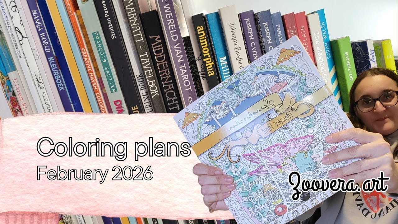 Мои ЧРЕЗМЕРНЫЕ планы по раскрашиванию на февраль! 🔆📘