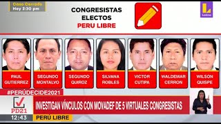 Ellos son los virtuales congresistas de Perú Libre para el período 2021-2026