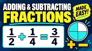 Fractions Finally Made Simple: Addition, Subtraction & Common Denominators #GED #math