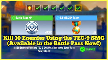 Call Of DutyMobile Kill 10 Enemies Using the TEC-9 SMG Available in the Battle Pass Now TaskComplete