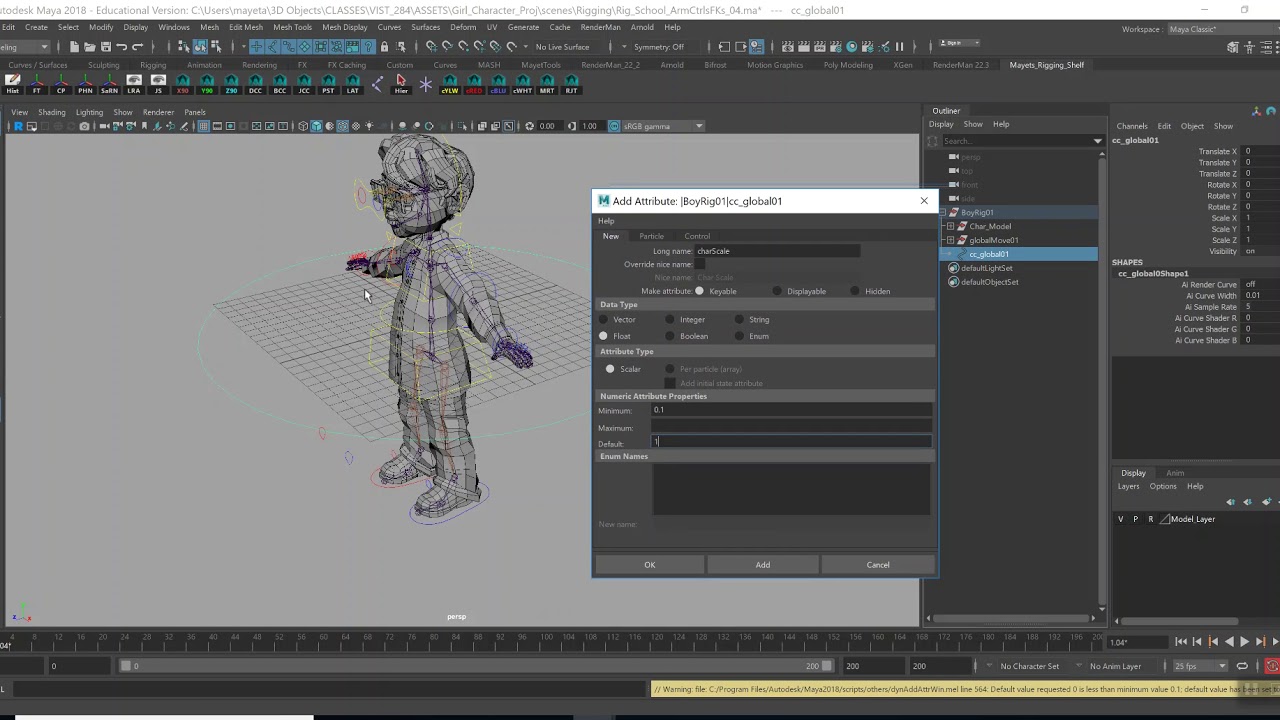 Character Rigging, Creating a Global Control - YouTube
