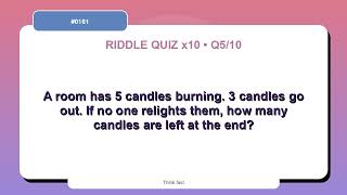 Riddle Challenge #0161 | 10 Riddles & Brain Teasers
