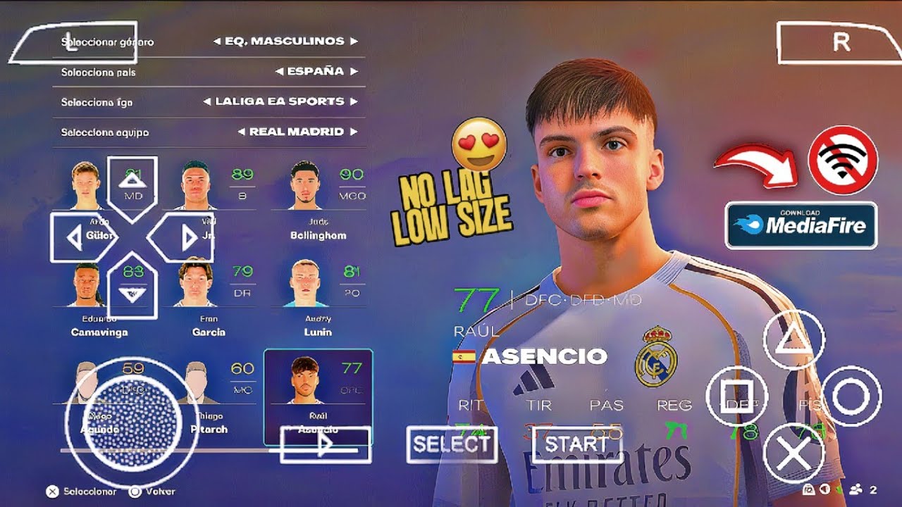 Вы не поверите! Этот мод для PPSSPP EA Sports FC 26 на PS5 с камерой + новые трансферы, комплекты...