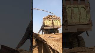 Unloading Rock Truck Stone Crushing Machine working #stonecrushing #rockcrusher #rockcrushing