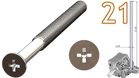 21-Project 39| Bevel Gearbox | SolidWorks Tutorial : screw for plummer block - M2