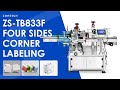 ZONESUN ZS-TB831F Plastic Box Wrap-Around Tamper-Evident Corner Labeling Machine