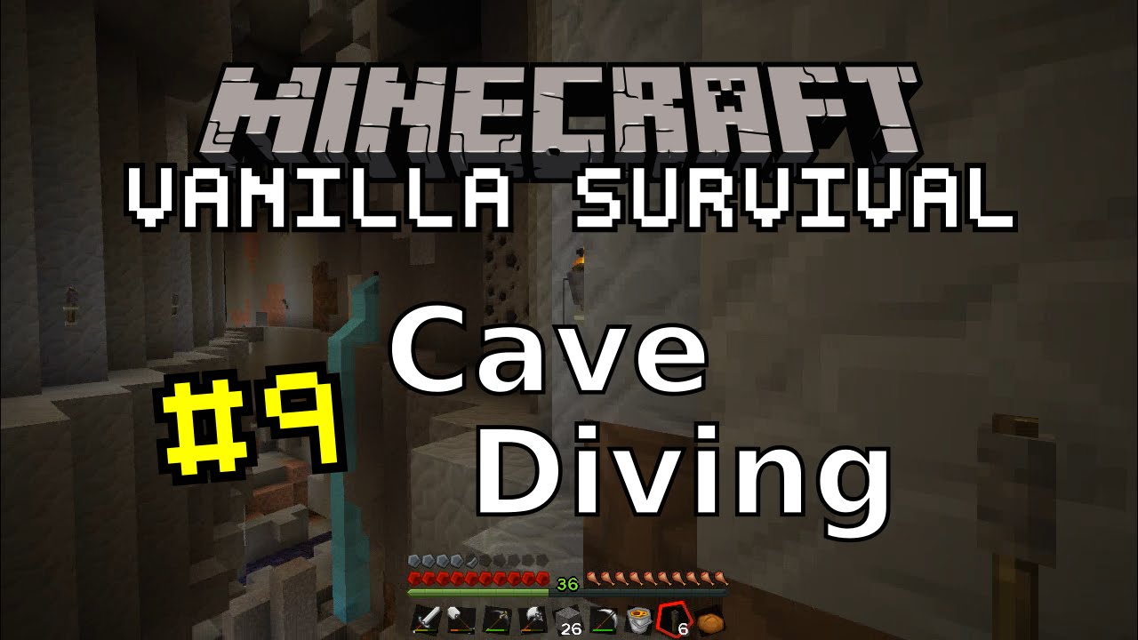 Minecraft - Vanilla #9 – Cave diving - YouTube