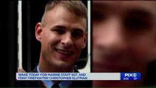 Wake held for Marine Staff Sgt, firefighter Christopher Slutman