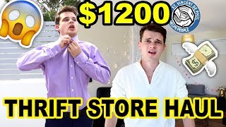 THRIFT SHOP MASSIVE $1200 THRIFT STORE HAUL FOR MEN AND WOMEN ON A BUDGET