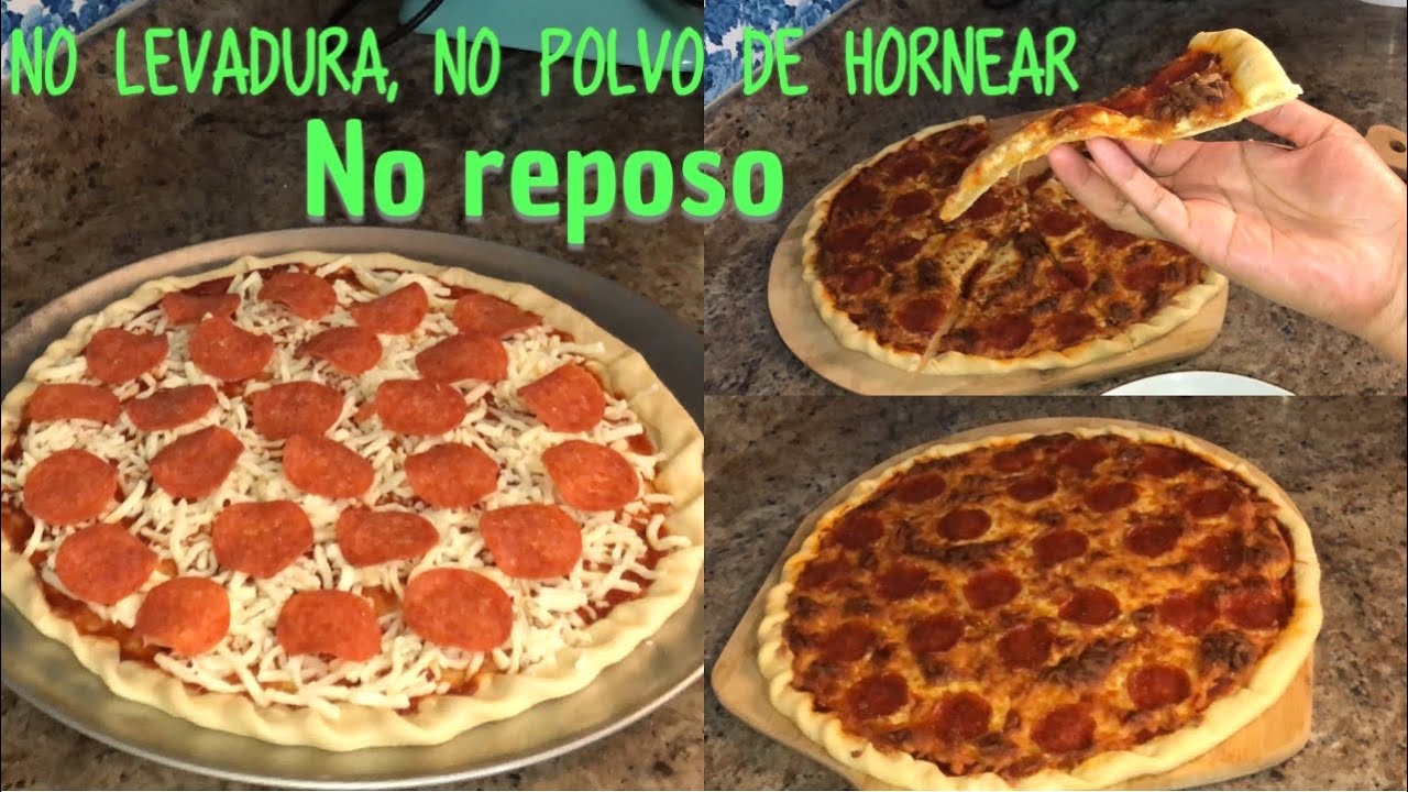 Pizza casera Rápida sin levadura ni reposo🔴 LA MEJOR PIZZA - YouTube