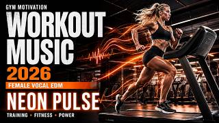 WORKOUT MUSIC 2026 - Female Vocal EDM Mix for Training & Fitness - NEON PULSE