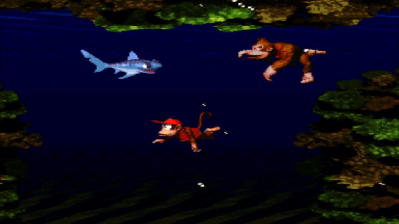 Donkey Kong Country Underwater level sample YouTube