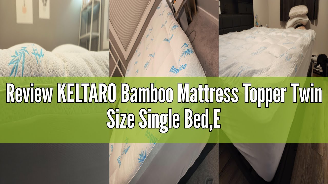 Review KELTARO Bamboo Mattress Topper Twin Size Single Bed,Extra Thick Cooling Mattress Pad Cover So